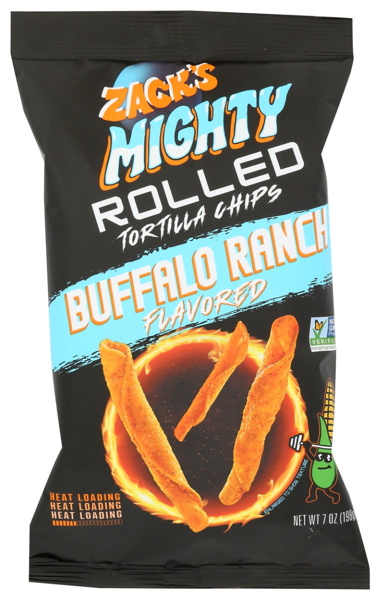 ZACK'S MIGHTY: Rolled Tortilla Chips Buffalo Ranch, 7 oz