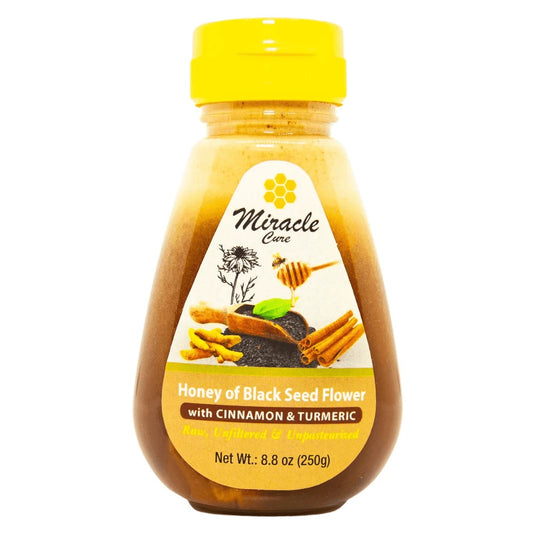MIRACLE CURE: Black Seed Honey with Cinnamon and Turmeric, 8.8 oz