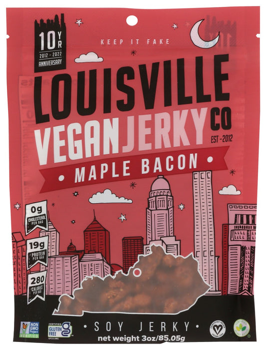 LOUISVILLE VEGAN JERKY: Maple Bacon, 3 oz