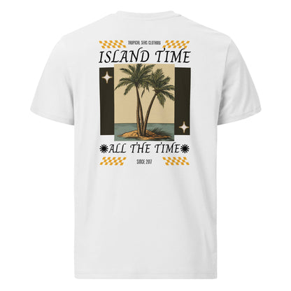Island Time Organic Cotton T-Shirt – Embrace Comfort and Style with Tropical Seas Clothing
