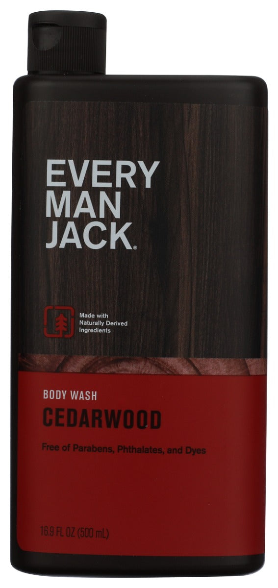 EVERY MAN JACK: Body Wash and Shower Gel Cedarwood, 16.9 oz