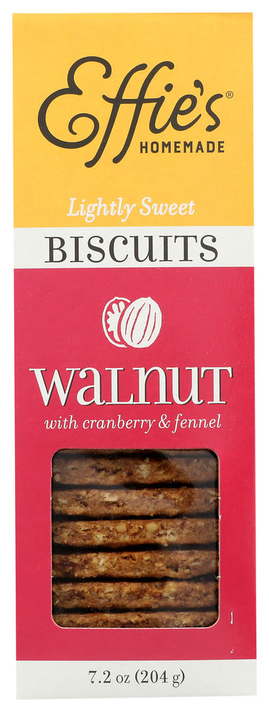 EFFIES HOMEMADE: Walnut With Cranberry & Fennel Biscuits, 7.2 oz