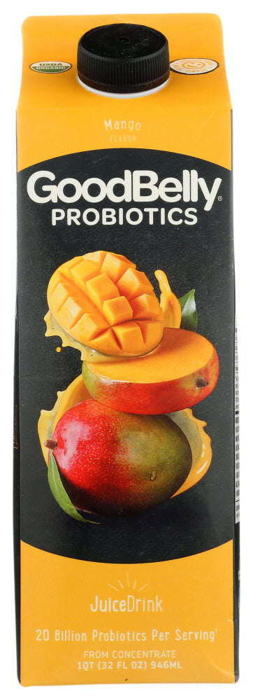 GOOD BELLY: Mango Flavor Probiotic Juice Drink, 32 oz