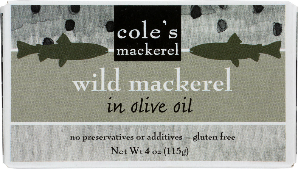 COLE'S: Wild Mackerel in Olive Oil, 4.4 oz