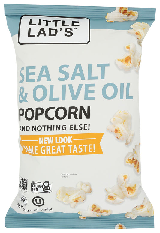 LITTLE LADS: Sea Salt And Olive Oil Popcorn, 4.8 oz
