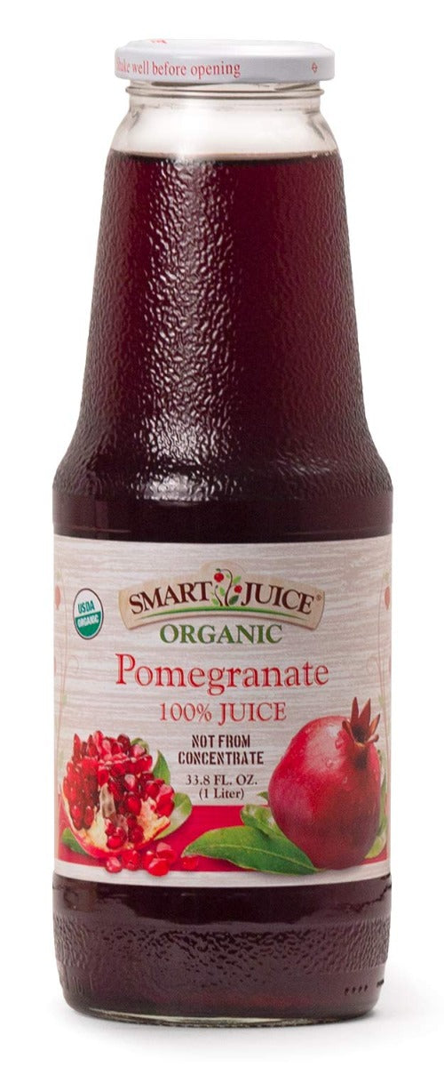 SMART JUICE: 100% Juice Organic Pomegranate, 33.8 oz