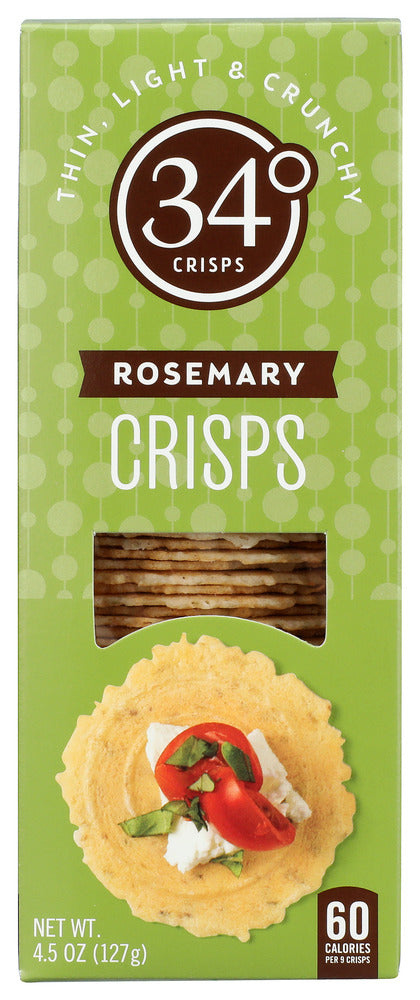 34 DEGREES: Rosemary Crispbread, 4.5 oz