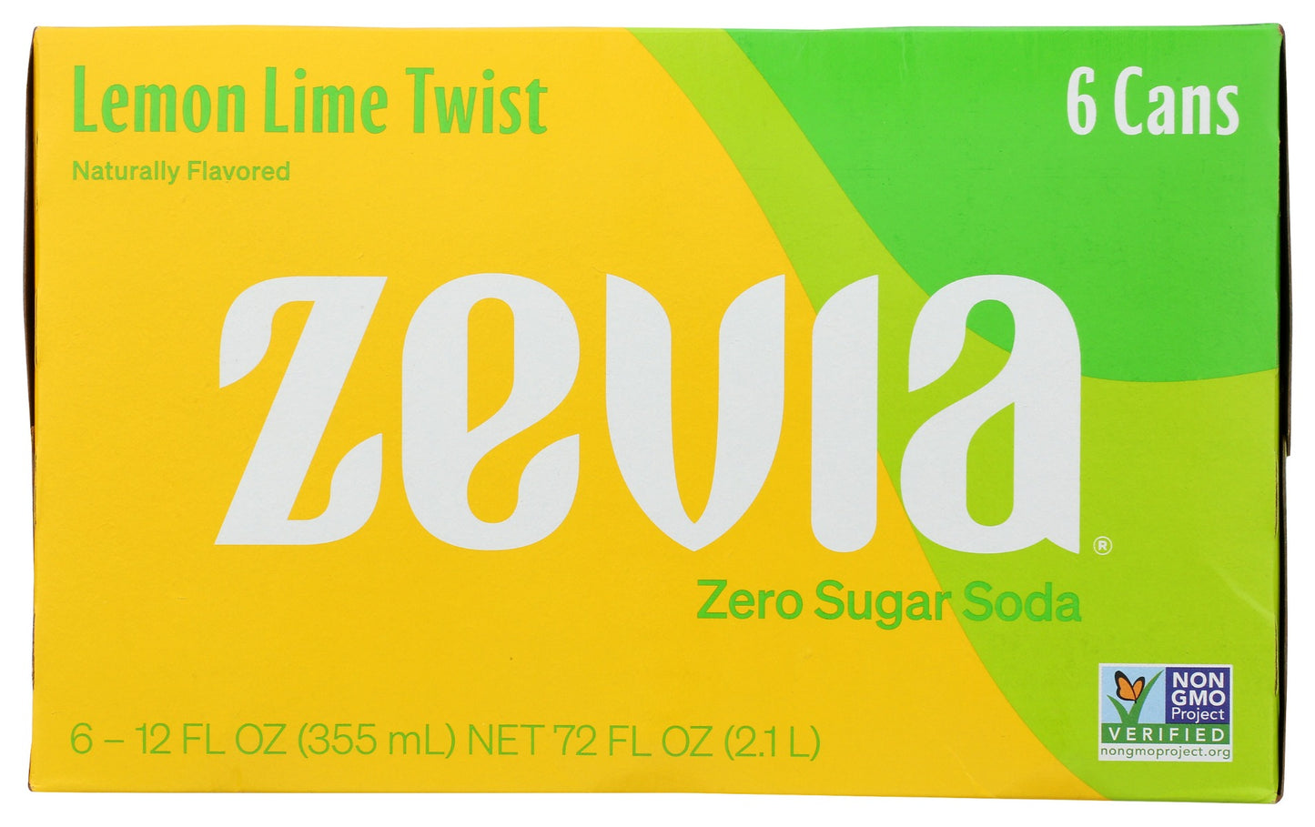 ZEVIA: Zero Calorie Soda Lemon Lime Twist 6-12 fl oz, 72 fl oz