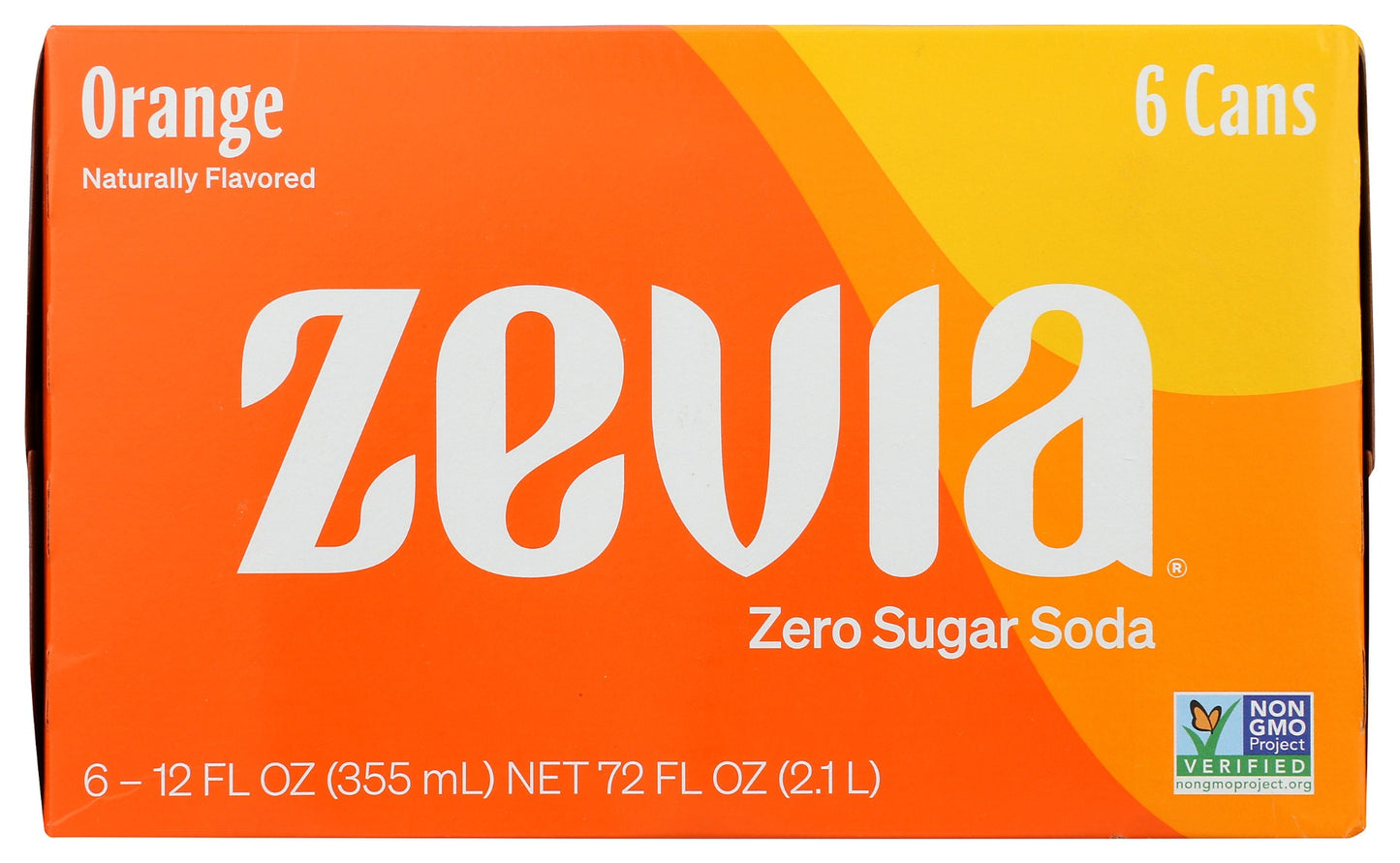 ZEVIA: All Natural Zero Calorie Soda Orange 6-12 fl oz, 72 fl oz