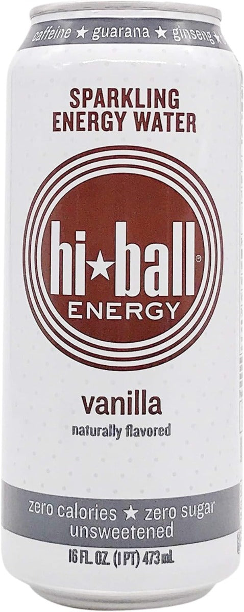 HIBALL: Sparkling Energy Water Vanilla, 16 fo