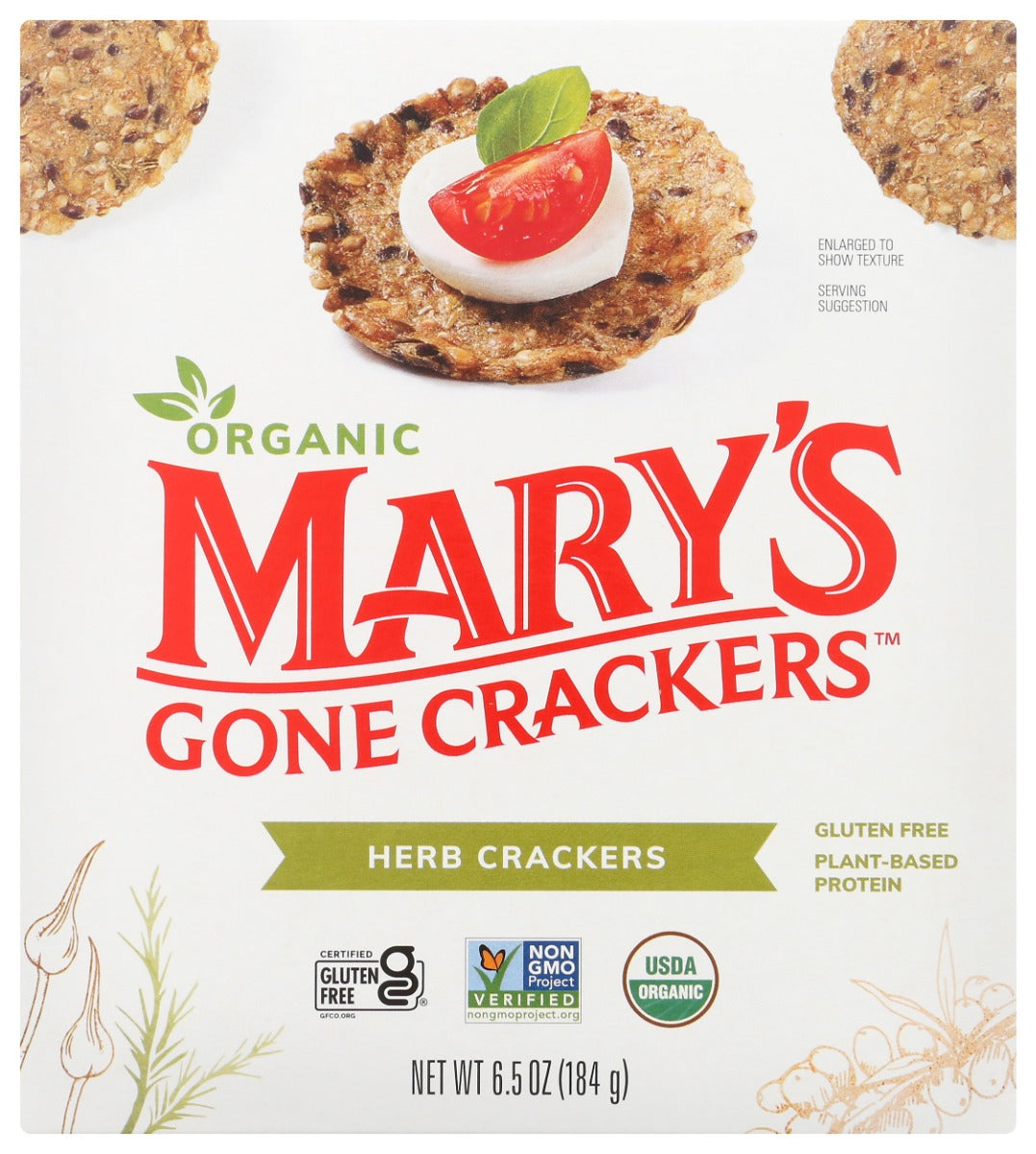 MARY'S GONE CRACKERS: Organic Crackers Herb, 6.5 oz