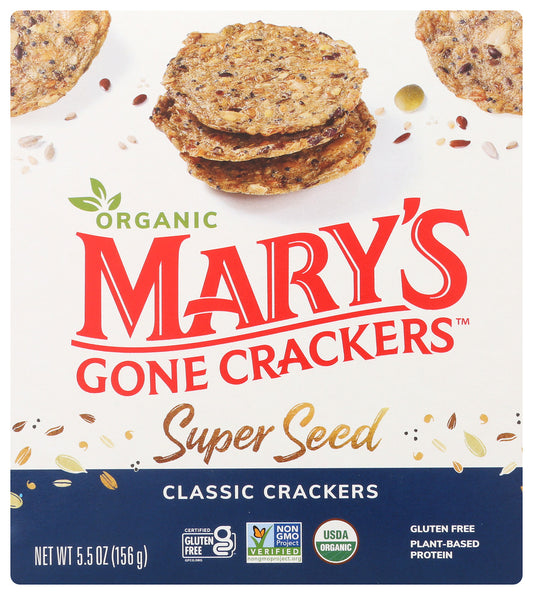 MARY'S GONE CRACKERS: Organic Gluten Free Super Seed Crackers, 5.5 oz