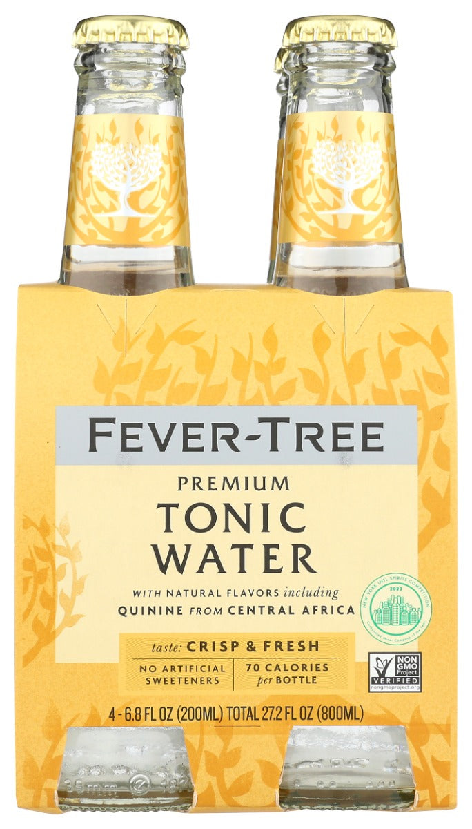 FEVER-TREE: Premium Indian Tonic Water 4x6.8 oz Bottles, 27.2 oz