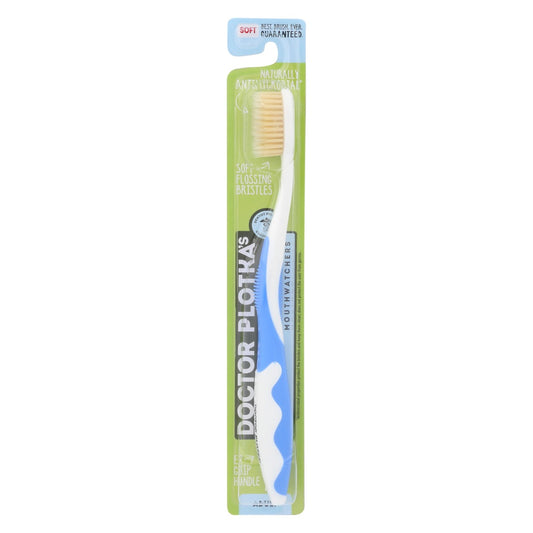 MOUTH WATCHERS: Toothbrush Adult Manual Blue, 1 ea