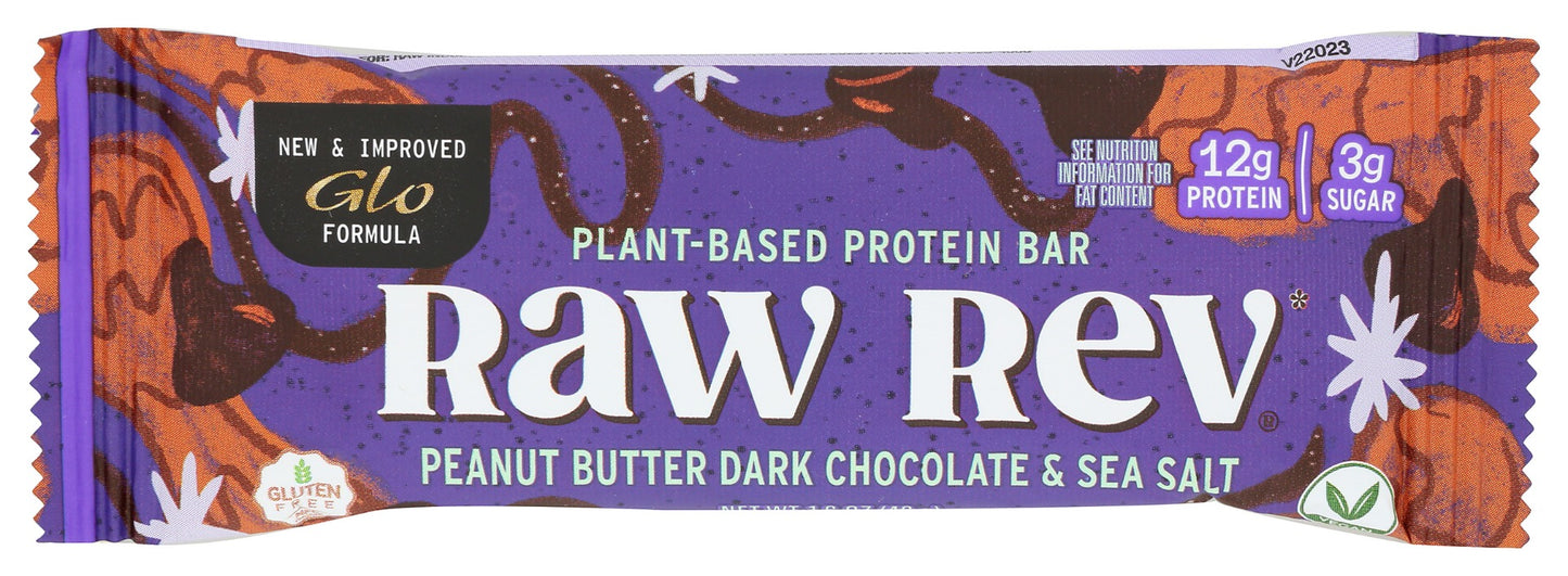 RAW REVOLUTION: Bar Peanut Butter Dark Chocolate & Sea Salt, 1.6 oz