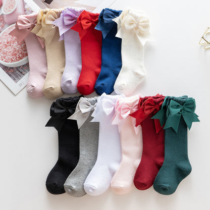 12 Color Spring Autumn Princess Knee-High Baby Socks