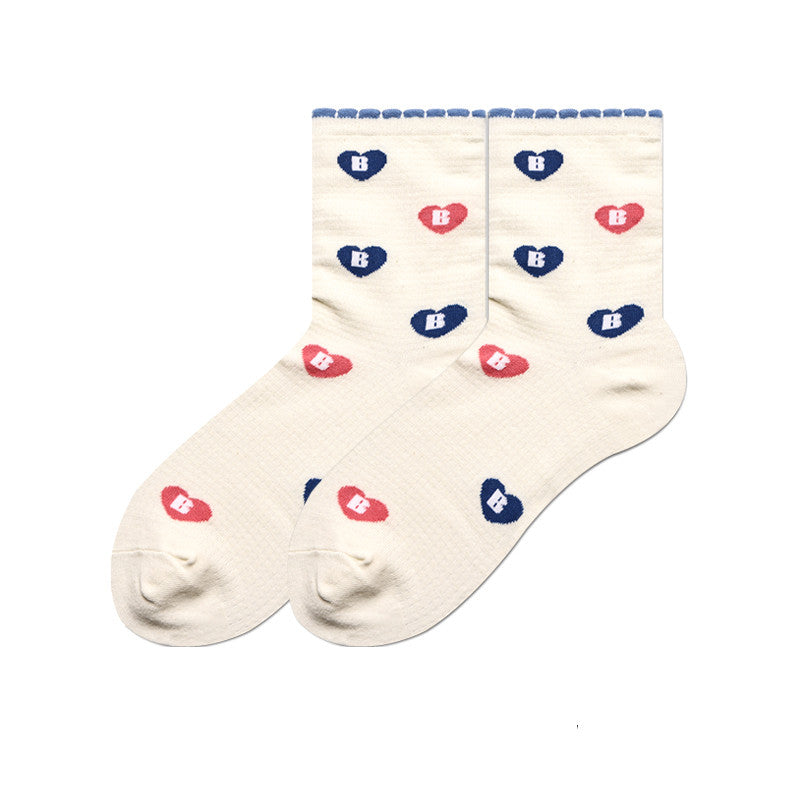 Cute Japanese Cartoon Hand-Painted Women's Socks