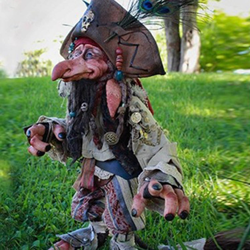 Gothic Vintage Garden Elf Goblin Sculpture for Outdoors