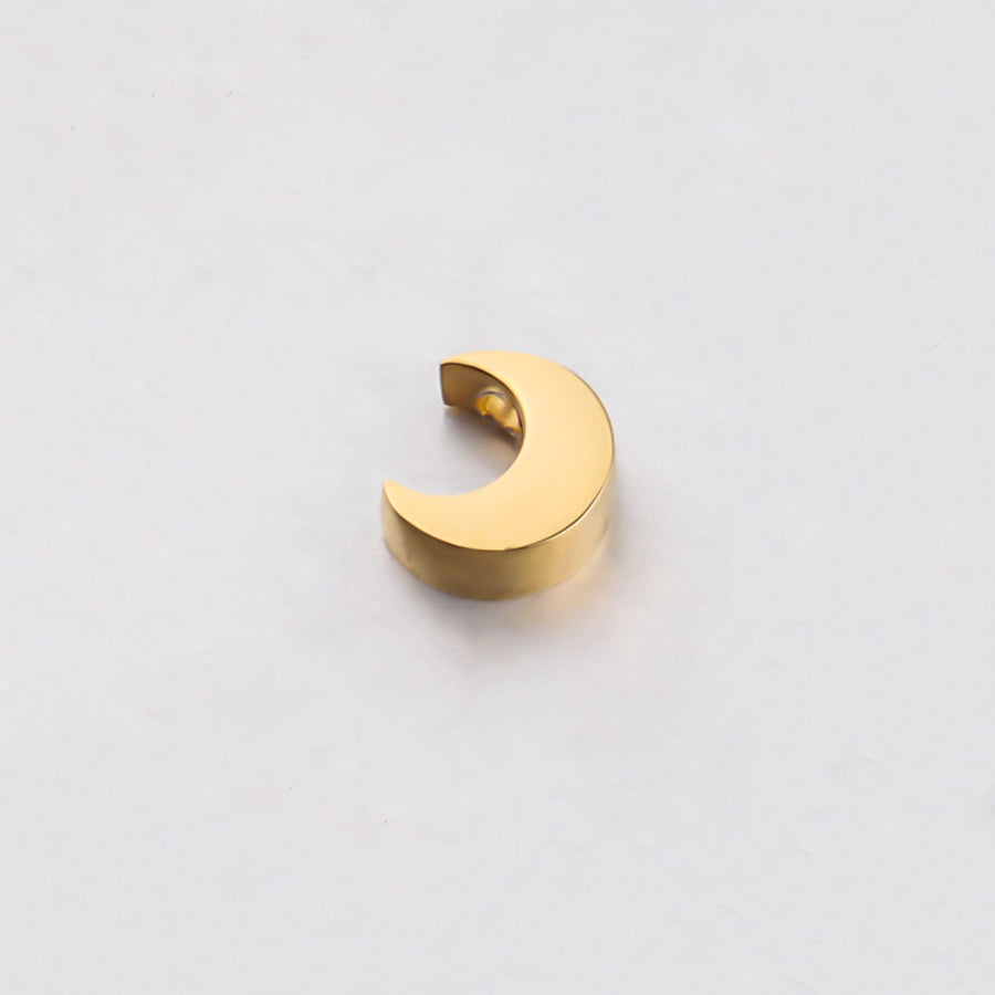 Titanium Steel Moon Bead Pendant with 1.8mm Hole