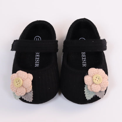 New Floral Soft Sole Baby Princess Shoes for All Seasons