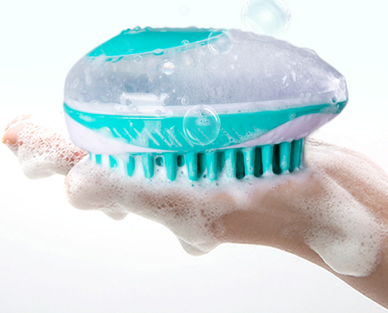 Pet Bathing Tool with Massaging Brush for Dogs and Cats