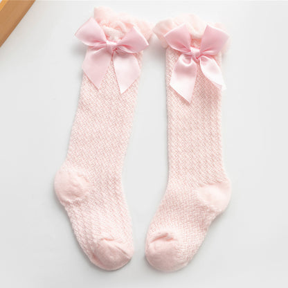 Summer Baby Socks with Bowknot and Mosquito Protection