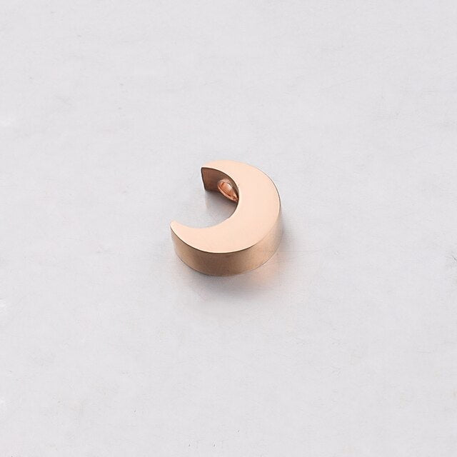 Titanium Steel Moon Bead Pendant with 1.8mm Hole