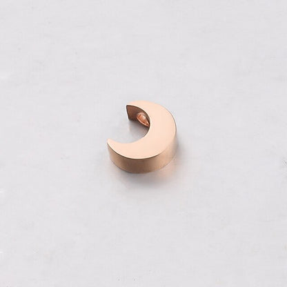 Titanium Steel Moon Bead Pendant with 1.8mm Hole