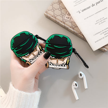 Creative Cartoon Case for AirPods - One Piece Zoro Design