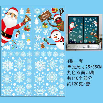 Christmas Window Stickers - Santa, Snowman, Reindeer