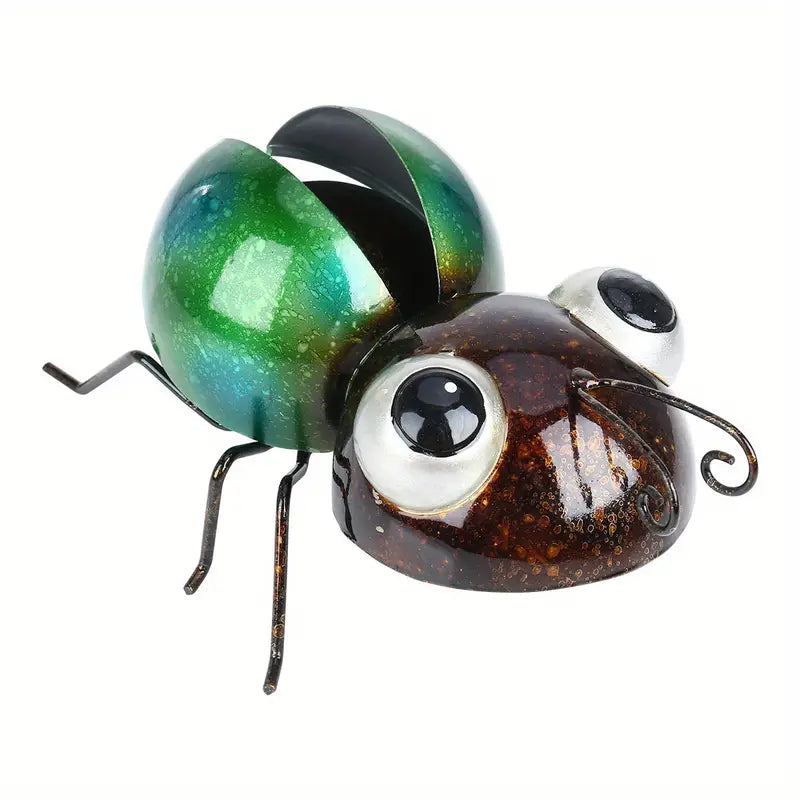 Iron Ladybug Sculpture - Fun Cartoon Craft Decoration