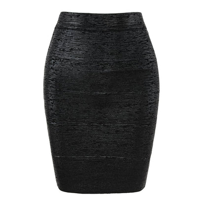 Bronzing Bandage Skirt - European and American Fashion