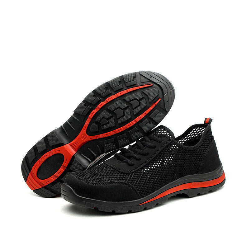 Men's Safety Shoes with Steel Toe, Lightweight & Slip-Resistant