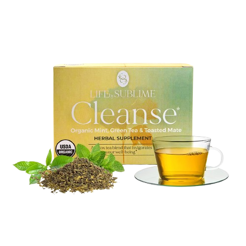 LIFE BY SUBLIME: Cleanse Detox Tea Organic Mint Green Tea and Toasted Mate, 20 bg