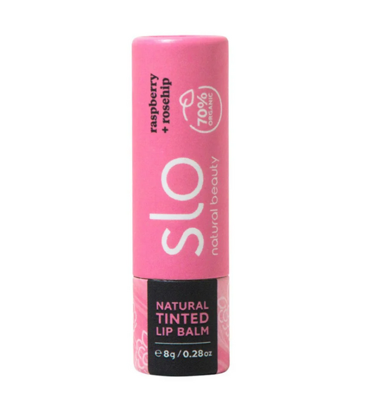 SLO: Natural Tinted Lip Balm Raspberry Rosehip, 0.25 oz