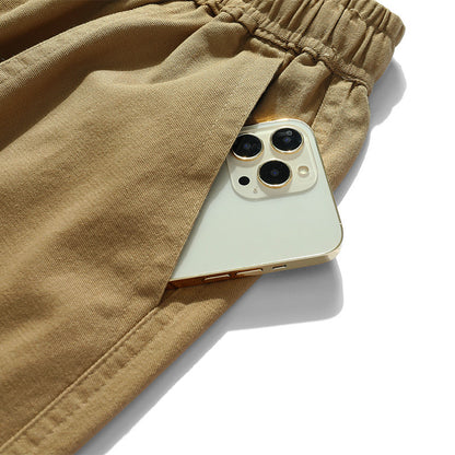 Men's Casual Wide Leg Pants with Elastic Waist