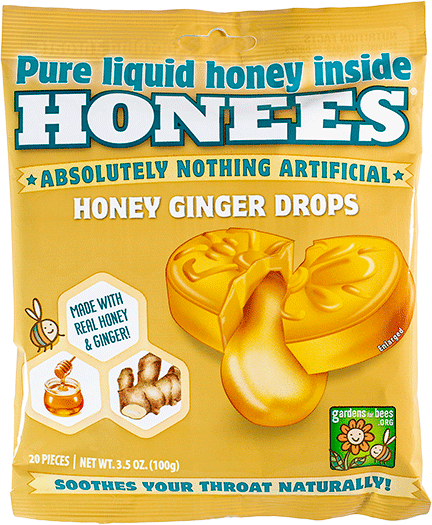 HONEES: Honey Ginger Drops, 3.5 oz