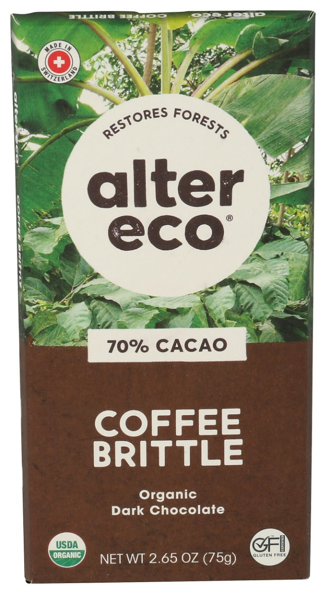 ALTER ECO: Coffee Brittle Organic Dark Chocolate, 2.65 oz