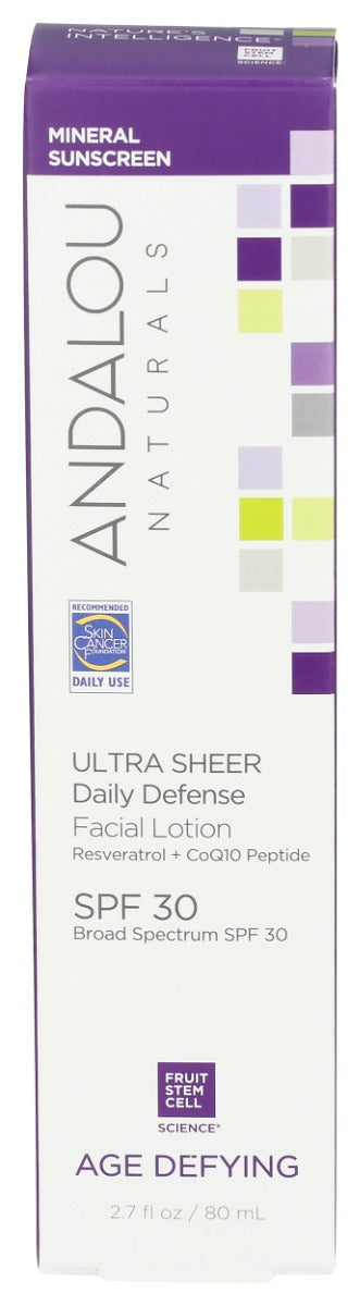 ANDALOU NATURALS: Ultra Sheer Daily Defense Facial Lotion Spf 30, 2.7 fo