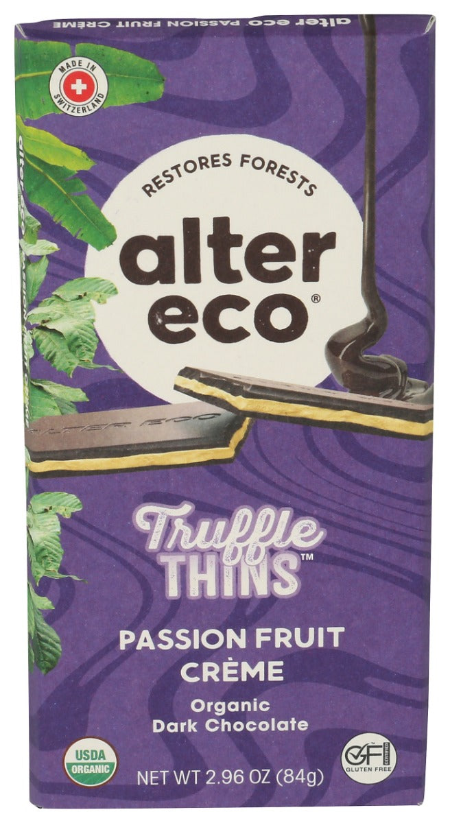 ALTER ECO: Passion Fruit Creme Truffle Thins, 2.96 oz