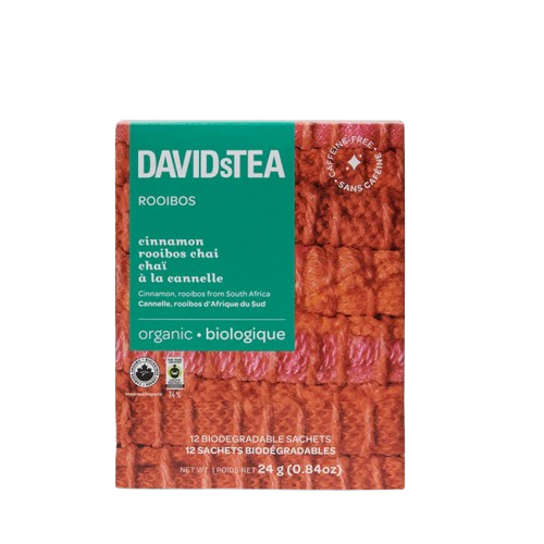 DAVIDSTEA: Cinnamon Rooibos Chai Tea, 12 bg