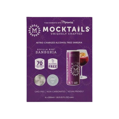 MOCKTAIL ALCOHOL FREE COCKTAIL: Sevilla Red Sansgria Nitro Cans, 27.2 fo