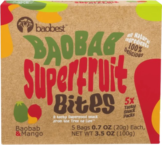 BAOBEST: Mango Superfruit Bites, 3.5 oz