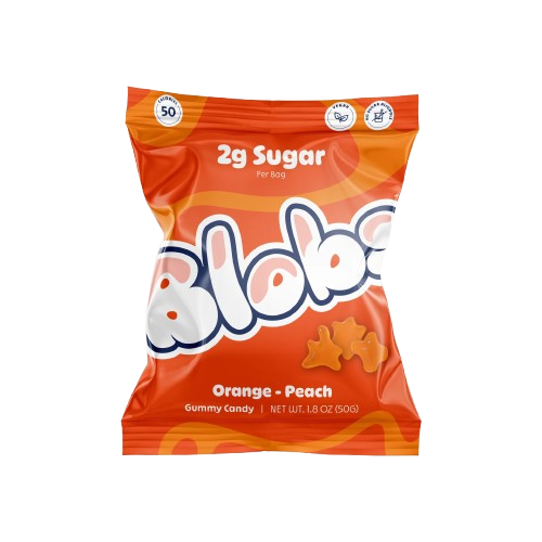 BLOBS: Orange Peach Gummy Candy, 1.8 oz