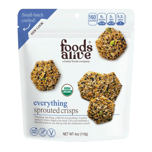 FOODS ALIVE: Everything Organic Sprouted Crisps, 4 oz
