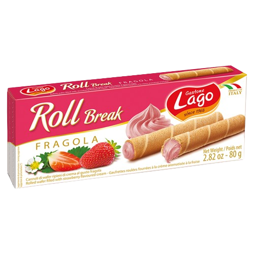 GASTONE LAGO: Roll Break Strawberry Wafer, 2.82 oz
