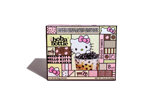 A-SHA: Hello Kitty Boba Kit Brown Sugar Milk Tea, 15.52 oz
