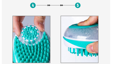 Pet Bathing Tool with Massaging Brush for Dogs and Cats