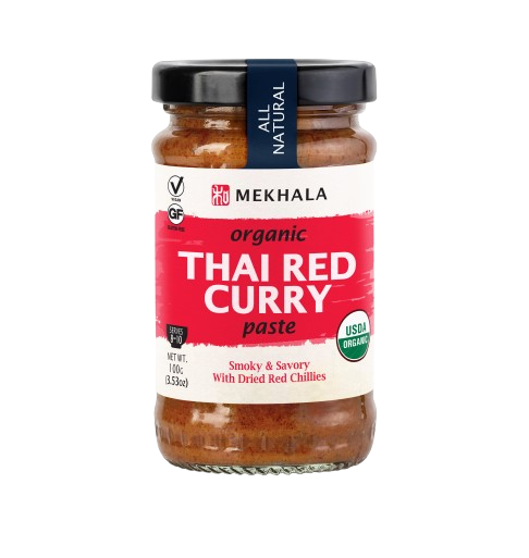 MEKHALA: Organic Thai Red Curry Paste, 3.53 oz