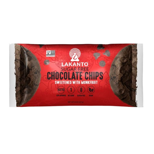 LAKANTO: Sugar Free Chocolate Chips, 8 oz